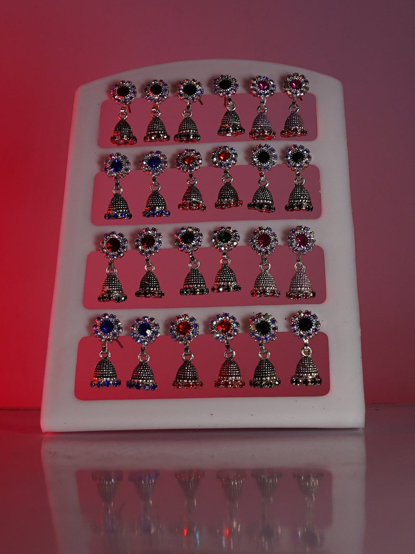 Eaerings multicolour for women & girls cubic zirconia diamond Alloy Jhumki Earrings