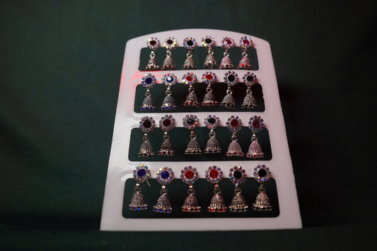 Eaerings multicolour for women & girls cubic zirconia diamond Alloy Jhumki Earrings